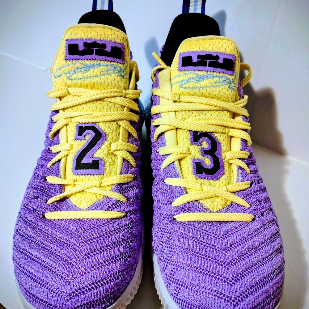 Men's 8.5 Nike Lebron XVI Lakers Heritage Atomic Violet